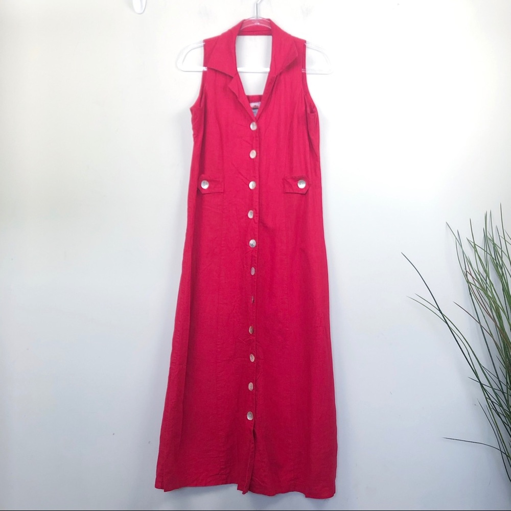Vintage Ultra Dress New York Red Button Dress